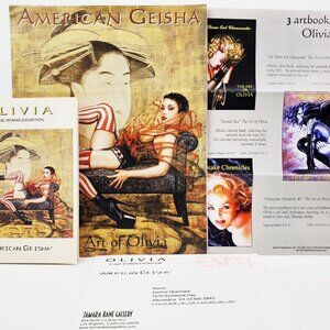 Olivia De Berardinis Vintage 2003 Pinup Art Distro Promo Exhibit Invite Page Max